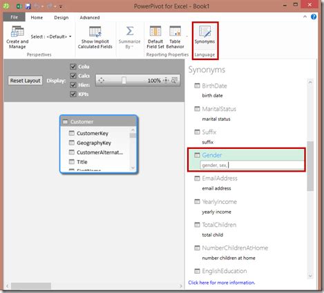 Power Pivot Synonyms – Devin Knight.
